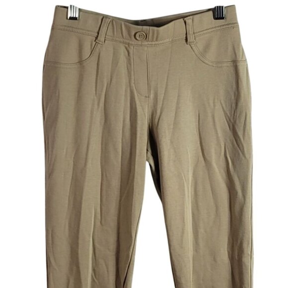 Nautica School Uniform Jeggings Khaki Size 14 Pants Flat Front Pull On Pockets - Picture 2 of 7